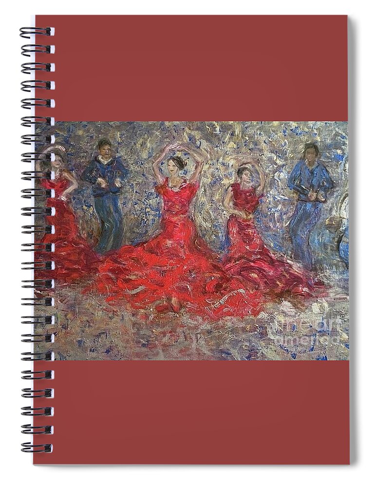 Dancers Spiral Notebook featuring the painting Dancers by Fereshteh Stoecklein