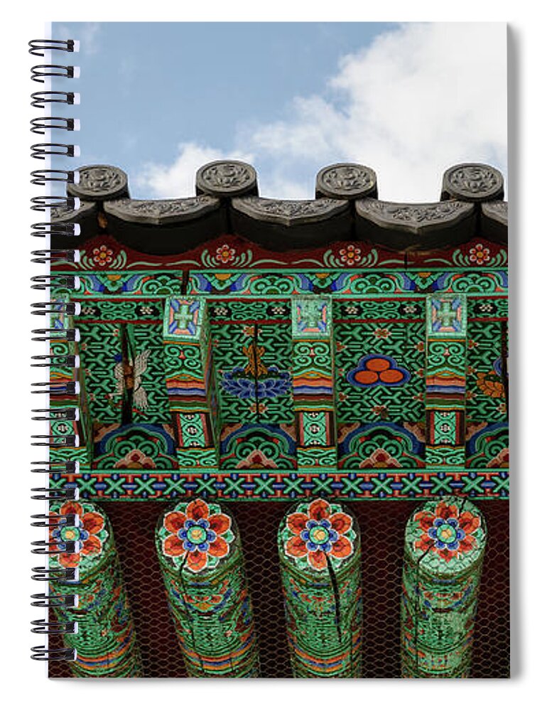 Korean Spiral Notebook featuring the photograph Dancheong Painting by Rebecca Caroline Photography