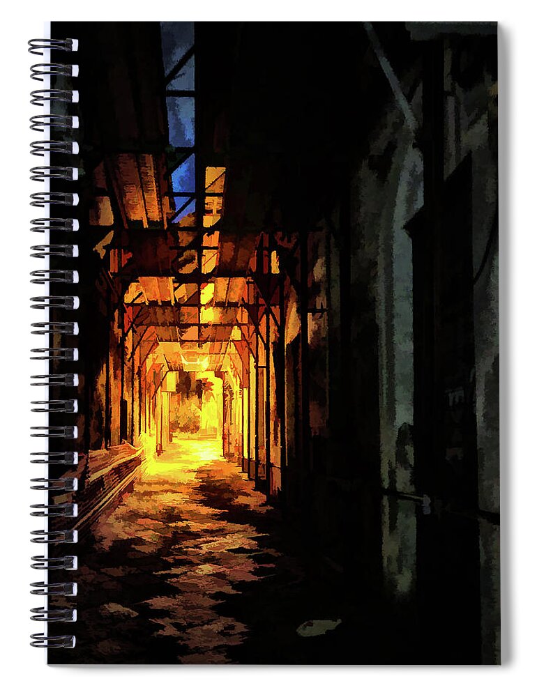 2019 Spiral Notebook featuring the photograph Dante's Alley by Monroe Payne