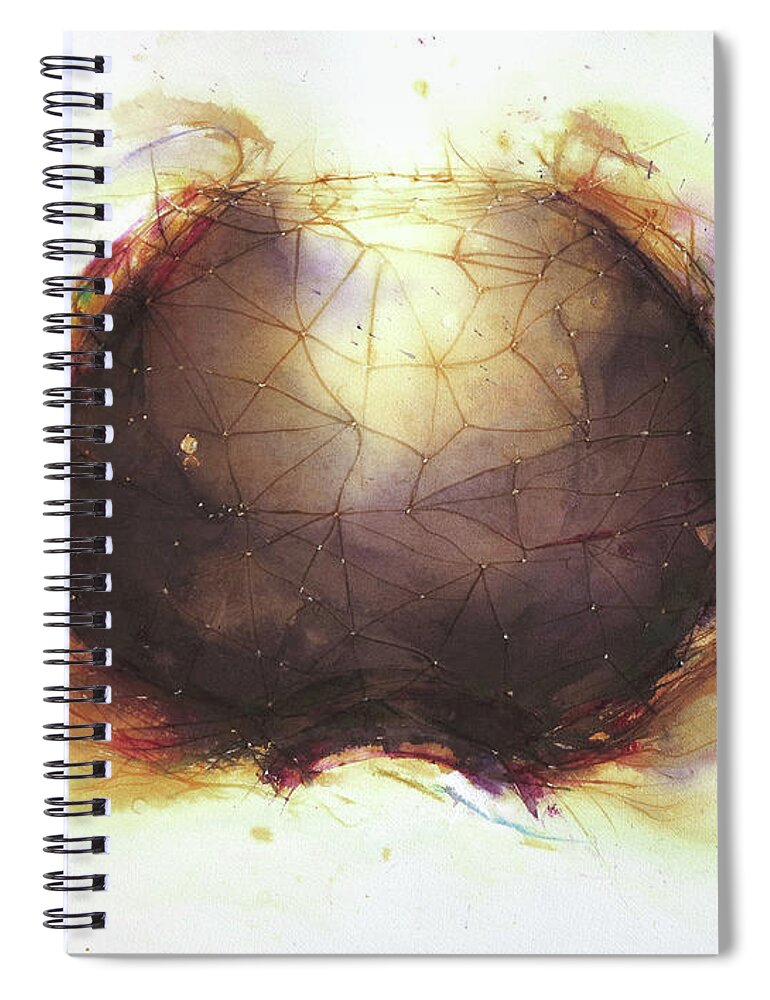  Spiral Notebook featuring the painting 'Dark Moment' by Petra Rau