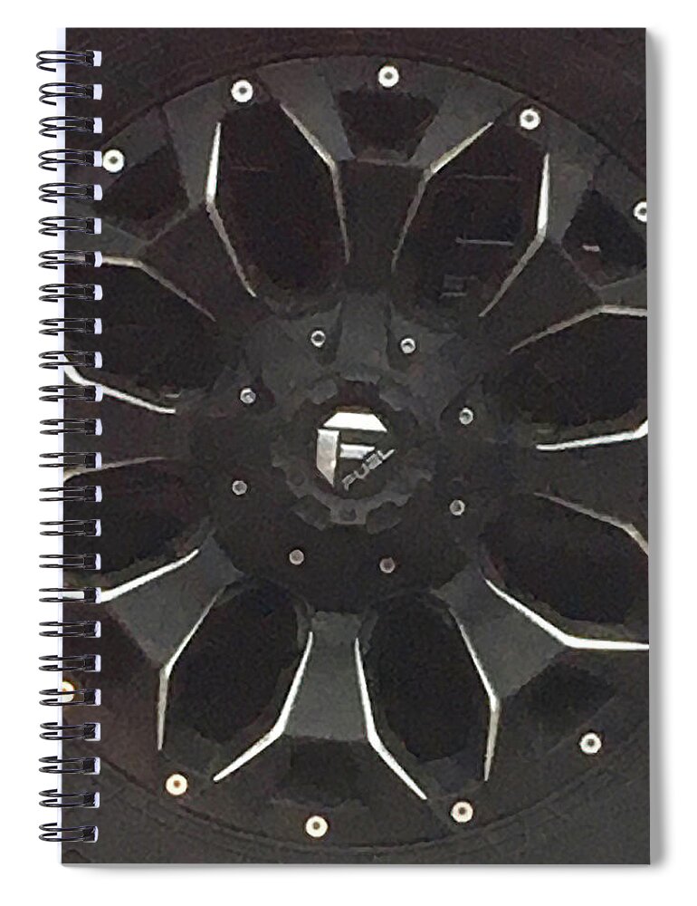 Photograph Spiral Notebook featuring the photograph Darth Vader On Wheels by Richard Wetterauer