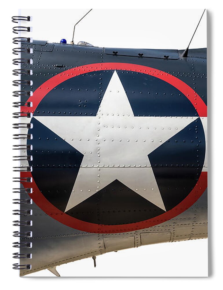  Spiral Notebook featuring the photograph Dauntless Roundel by Chris Buff