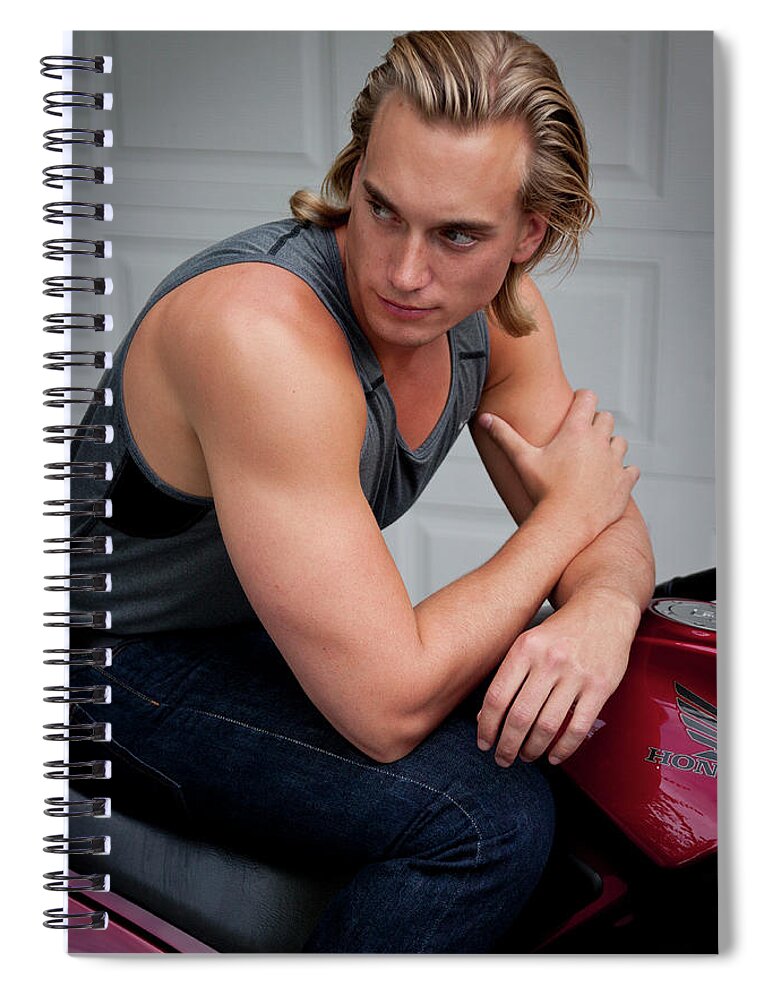 Dave Spiral Notebook featuring the photograph Dave Bodybuilder 2 by Jim Whitley