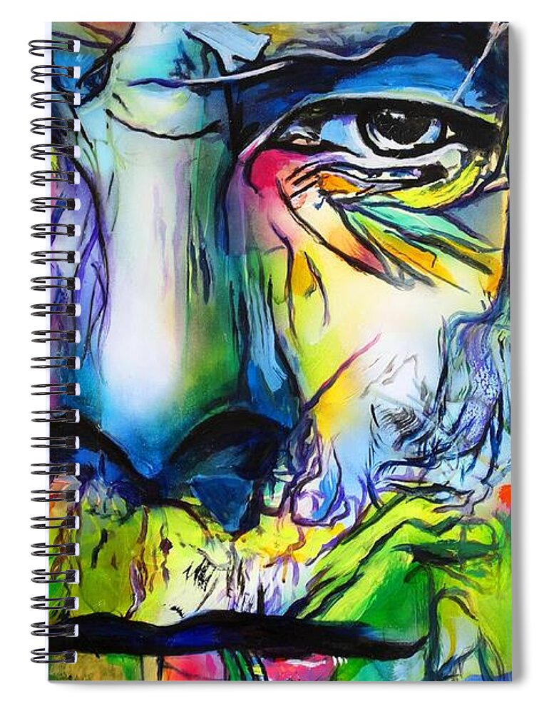 David Bowie Spiral Notebook featuring the painting David by Eric Dee