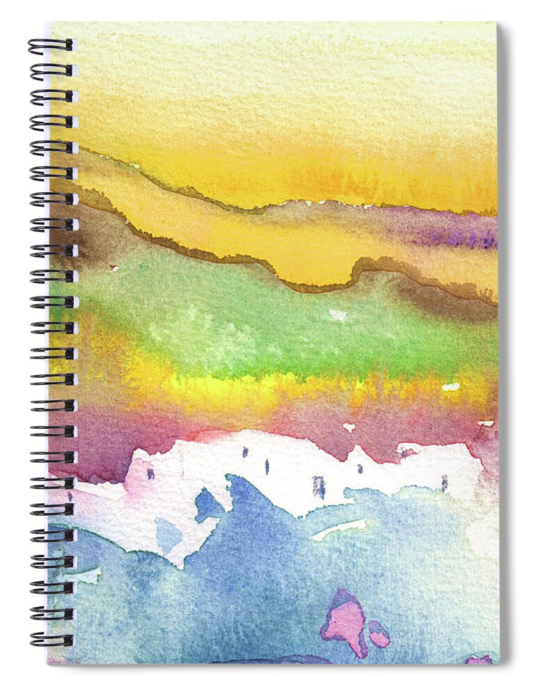 Aquarelle Spiral Notebook featuring the painting Dawn 25 by Miki De Goodaboom