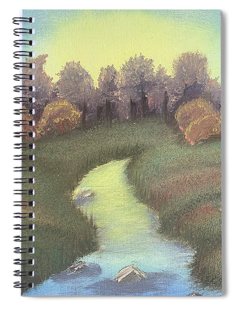 Sunrise Spiral Notebook featuring the painting Dawn by Lisa White
