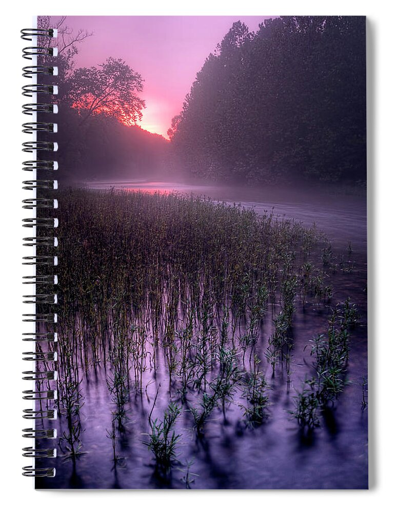 2012 Spiral Notebook featuring the photograph Dawn Mist by Robert Charity