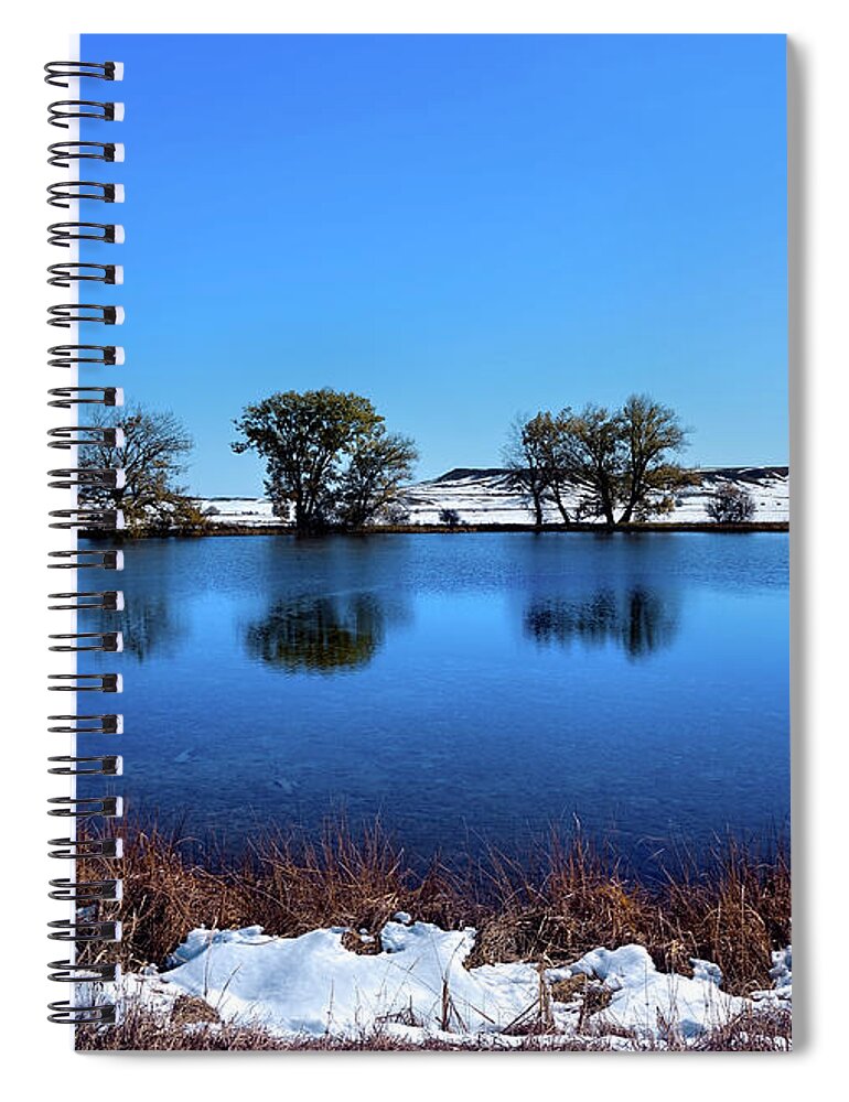 Fishing Lake Spiral Notebook featuring the photograph Day at the lake RP by Cathy Anderson