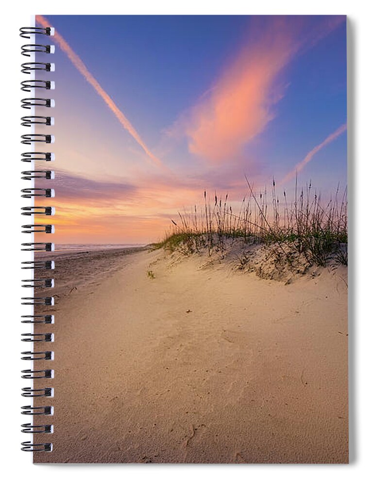 Andy Crawford Spiral Notebook featuring the photograph Daybreak on the Beach by Andy Crawford