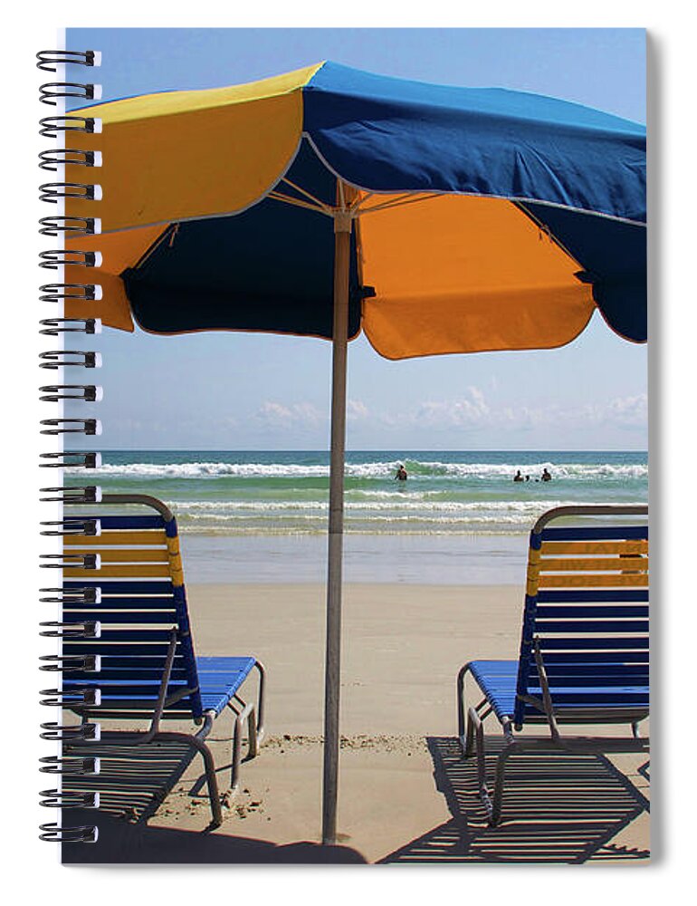 Daytona Beach Art Spiral Notebook featuring the photograph Daytona Beach is Waiting by Mike McGlothlen