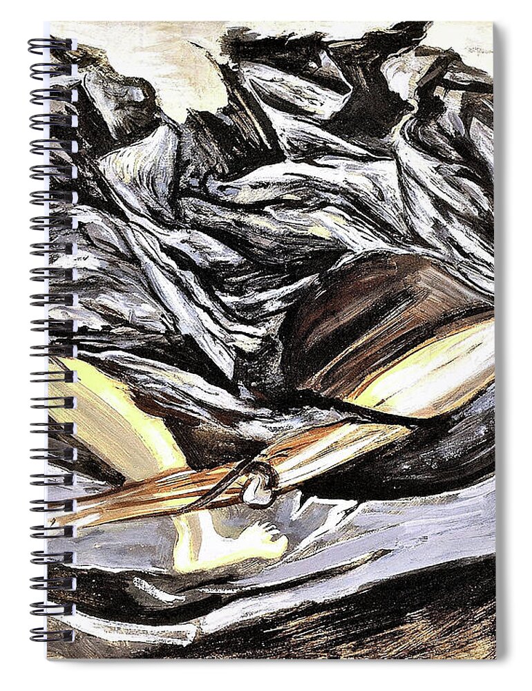 Death And Resurrection Spiral Notebook featuring the painting Death and Resurrection - Digital Remastered Edition by Jose Clemente Orozco