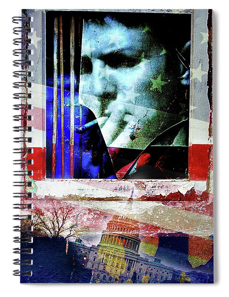 Death Of Liberty Spiral Notebook featuring the digital art Death of Liberty by Skip Hunt