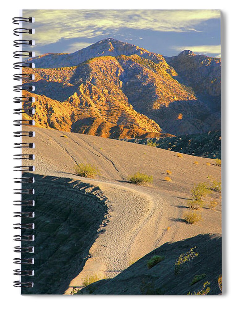 Desert Spiral Notebook featuring the photograph Death Valley at Sunset by Mike McGlothlen