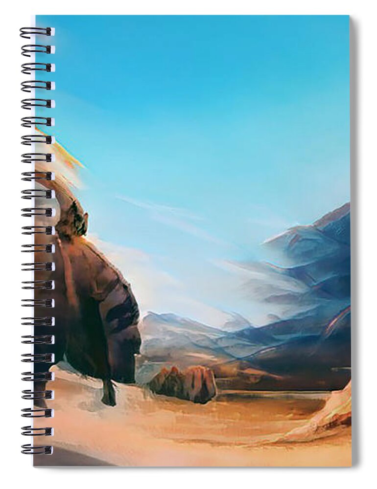 Death Valley Spiral Notebook featuring the digital art Death Valley by Caterina Christakos