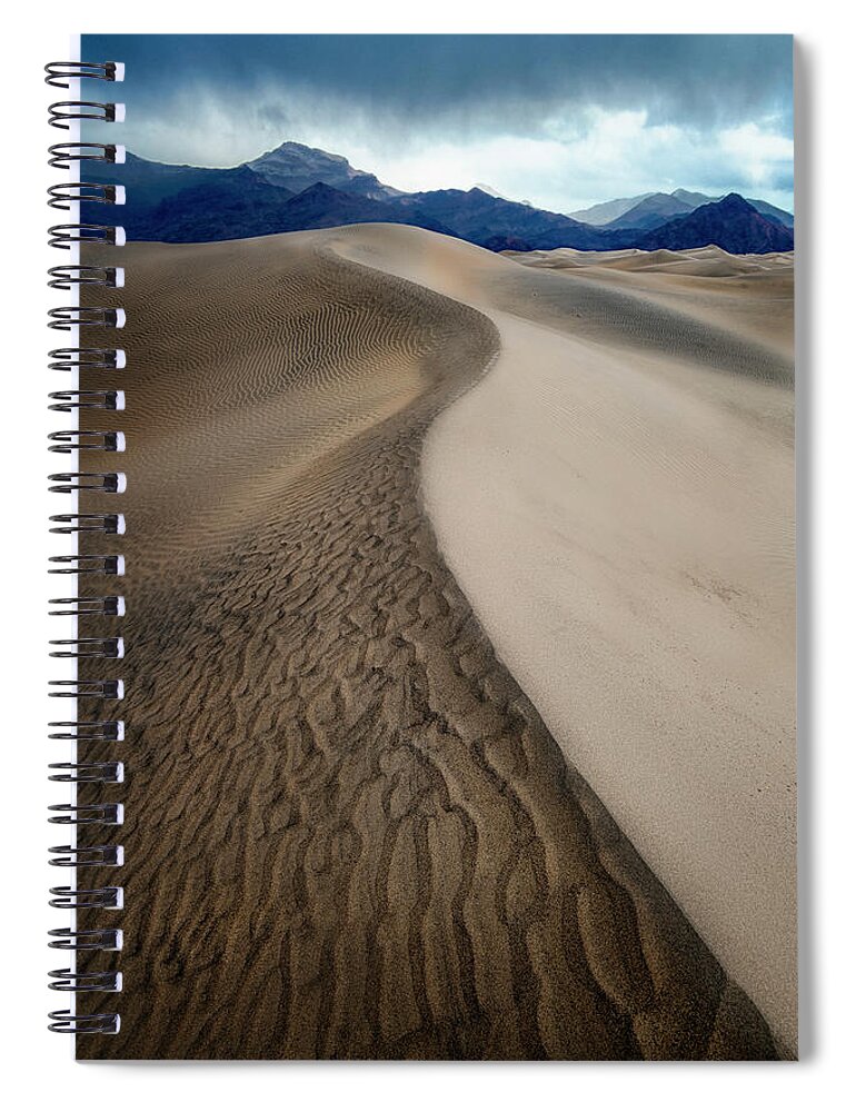 Sand Spiral Notebook featuring the photograph Death Valley Sand Dune by Michael Ash