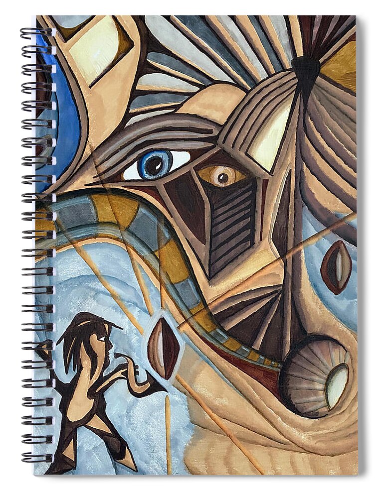 Art Deco Spiral Notebook featuring the mixed media Deco Drive by Jeff Malderez