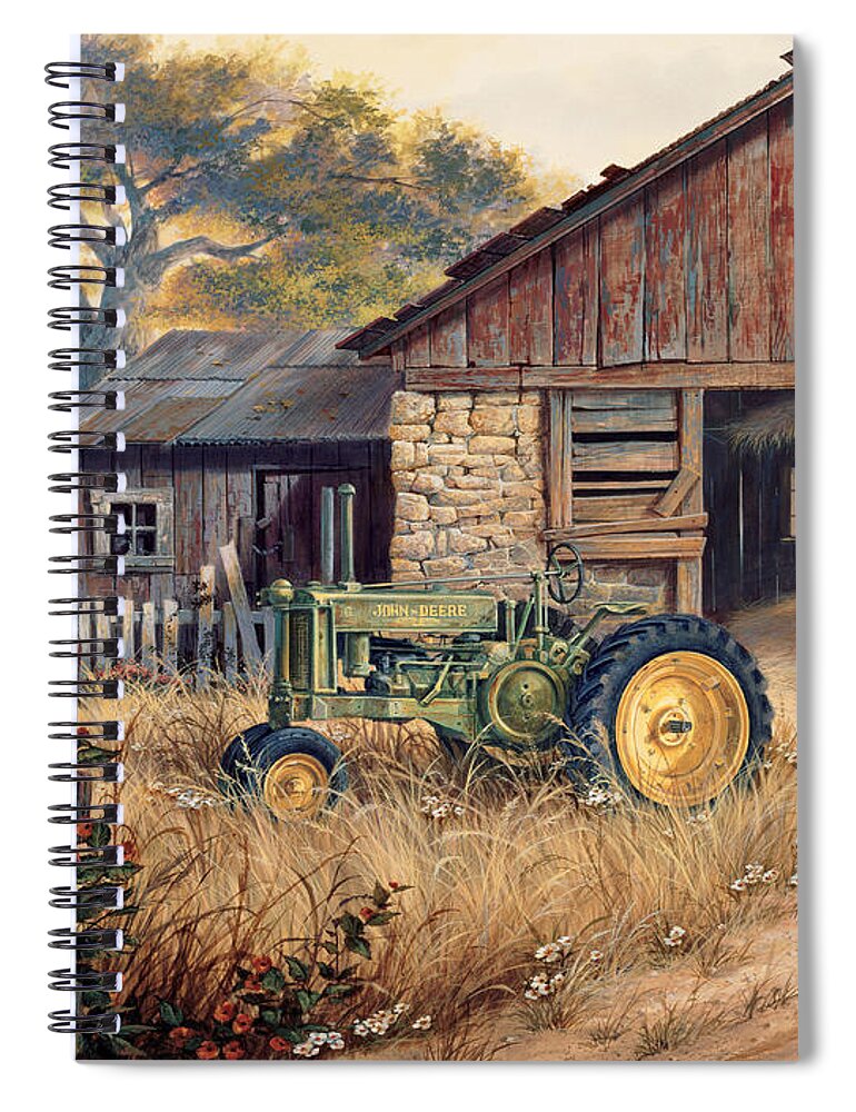 Michael Humphries Spiral Notebook featuring the painting Deere Country by Michael Humphries