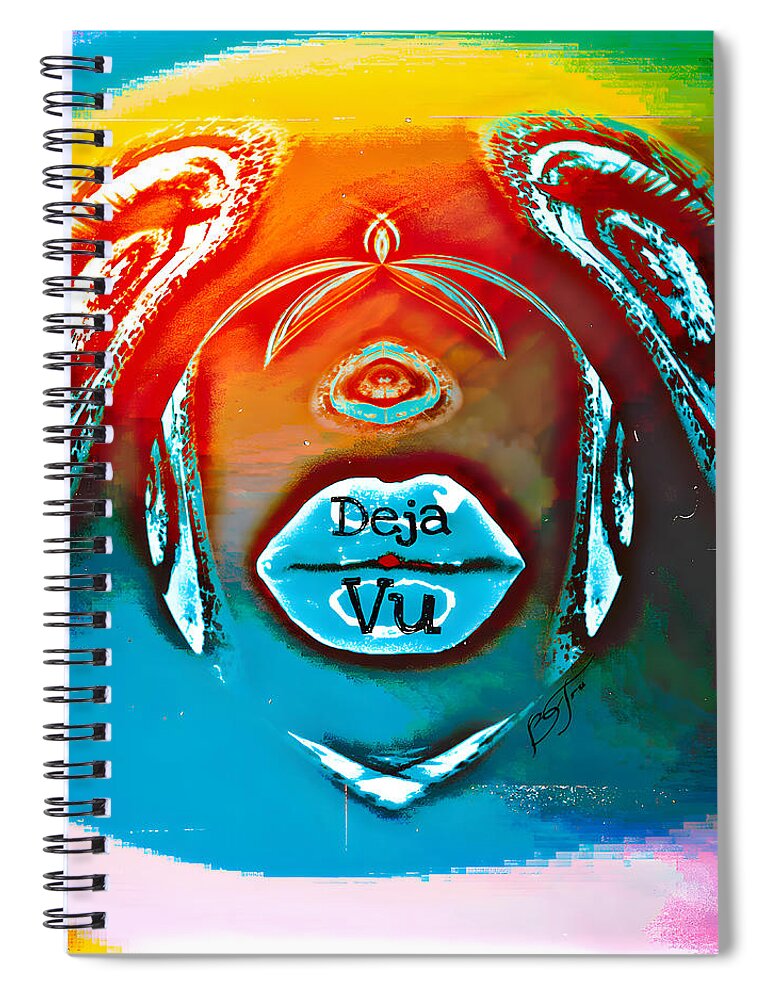  Spiral Notebook featuring the digital art Deja Vu by BTru Expressions