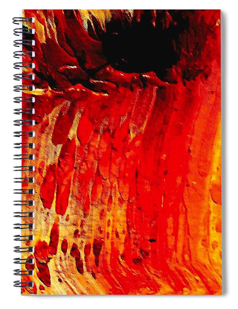 Viva Spiral Notebook featuring the painting Delicious Paint Abstract by VIVA Anderson