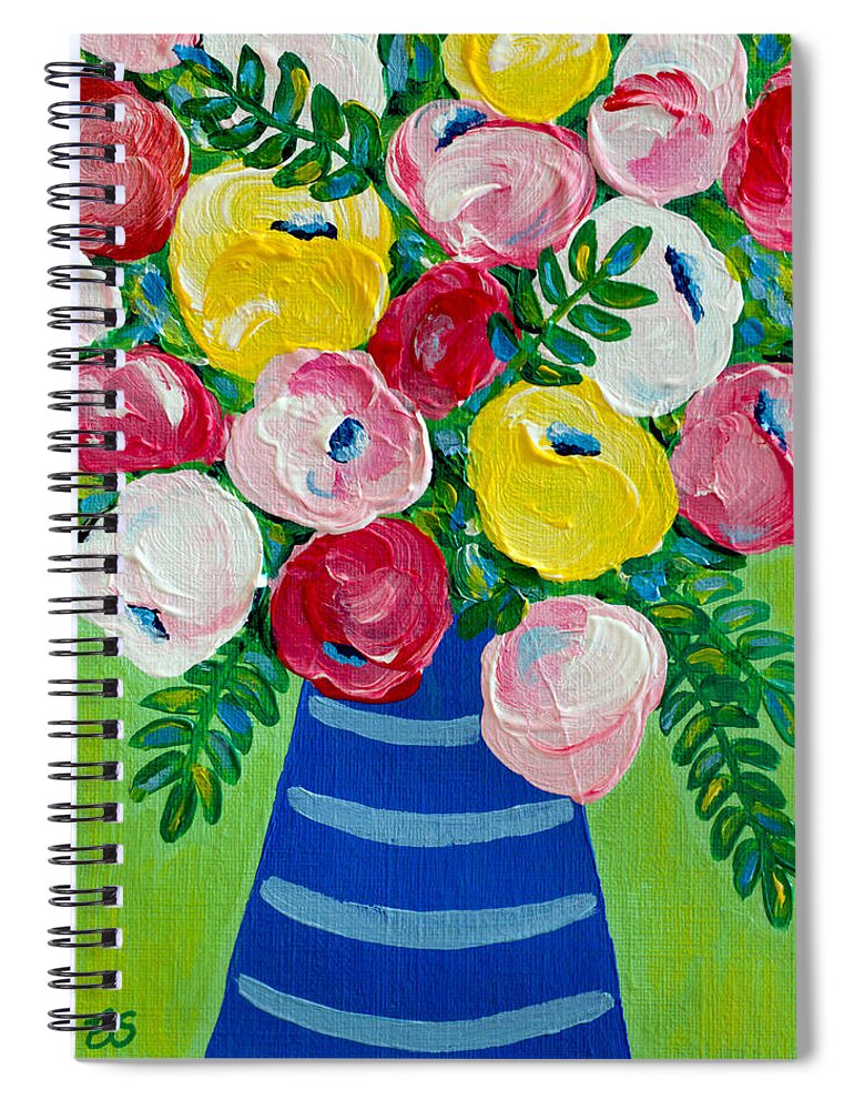 Floral Bouquet Spiral Notebook featuring the painting Delightful by Beth Ann Scott