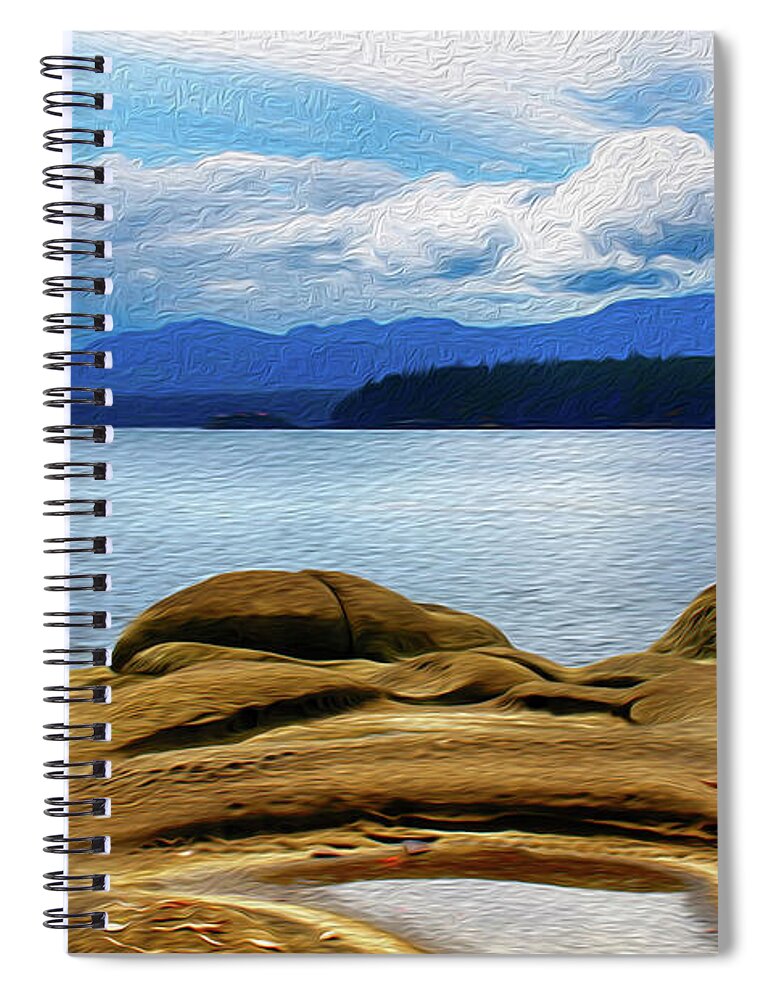 Hornby Island Spiral Notebook featuring the photograph Hornby Island Beach by Bob Christopher
