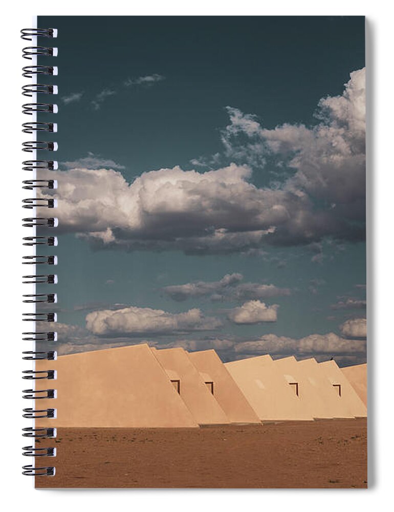 Minimalism Spiral Notebook featuring the photograph Desert Architecture by Martin Vorel Minimalist Photography
