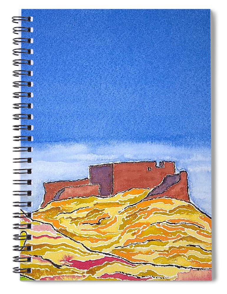 Watercolor Spiral Notebook featuring the painting Desert Spring by John Klobucher