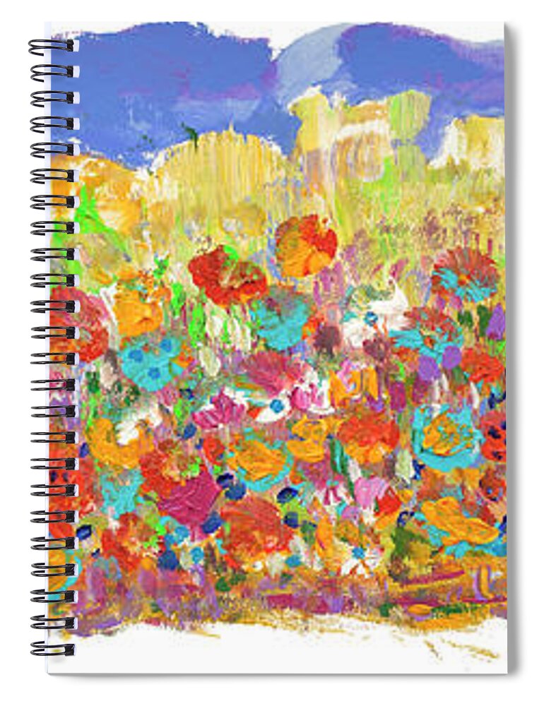 Cactus In The Desert Spiral Notebook featuring the painting Desert Stars by Bjorn Sjogren