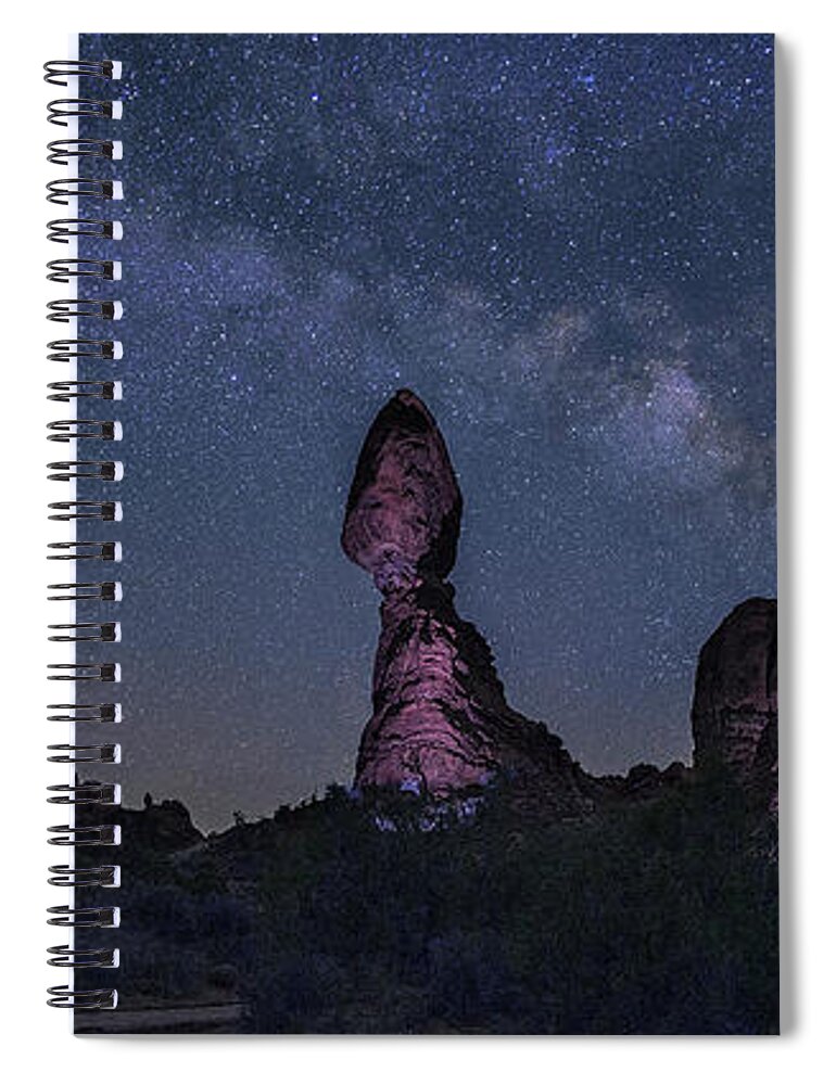 Utah Spiral Notebook featuring the photograph Desert Stars by Robert Fawcett