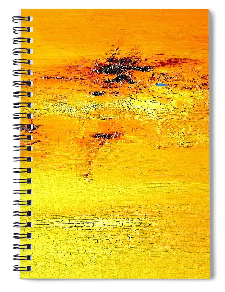 Desert Spiral Notebook featuring the painting Desert Storm by VIVA Anderson