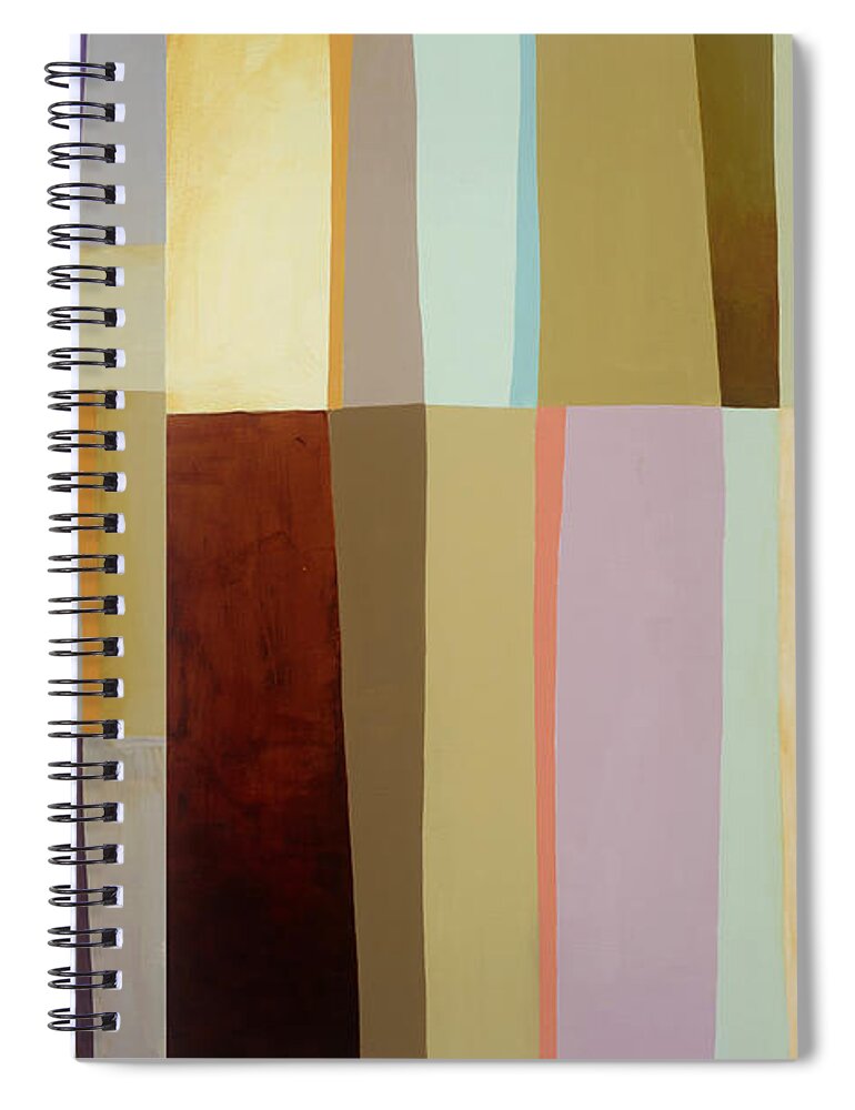 Abstract Art Spiral Notebook featuring the digital art Desert Stripe Composite #1 by Jane Davies