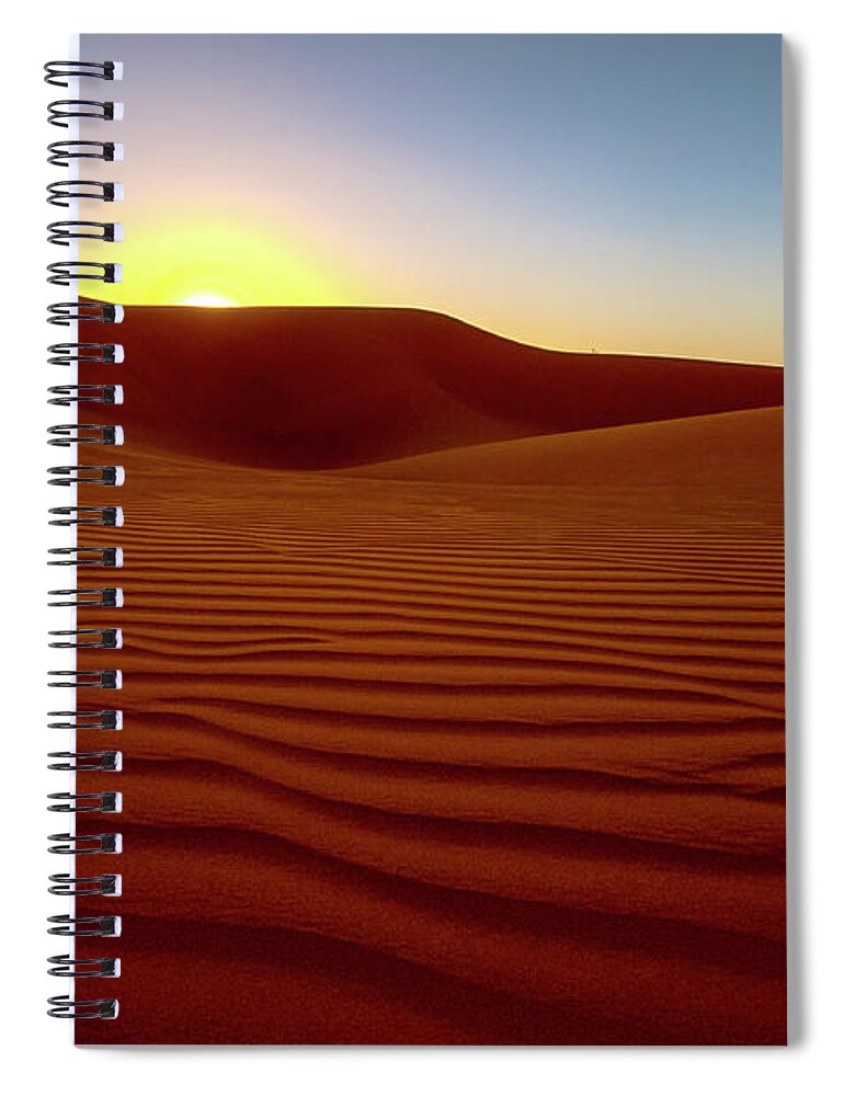 Desert Spiral Notebook featuring the photograph Desert Sunset by Jennifer Magallon