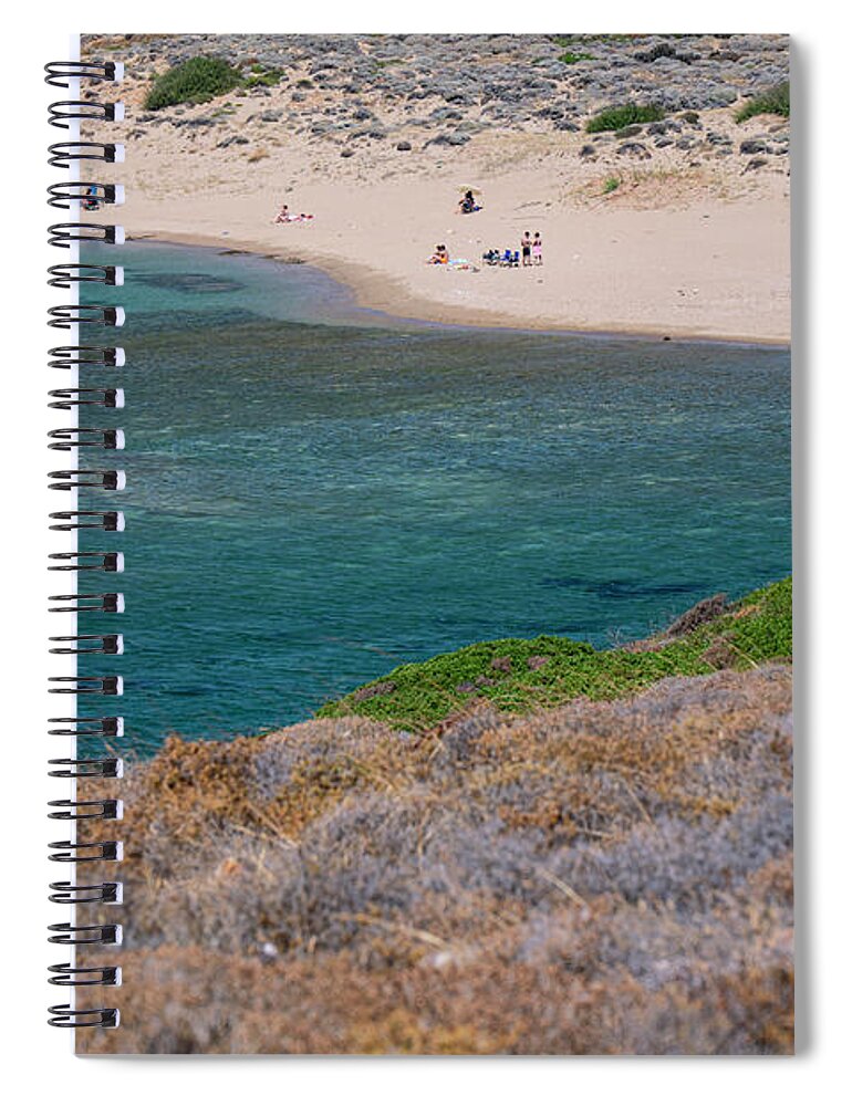 Bozcaada Island Spiral Notebook featuring the photograph Deserted Bozcaada Beach by Bob Phillips