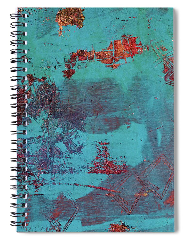 Abstract Spiral Notebook featuring the painting Design 17 by Joye Ardyn Durham