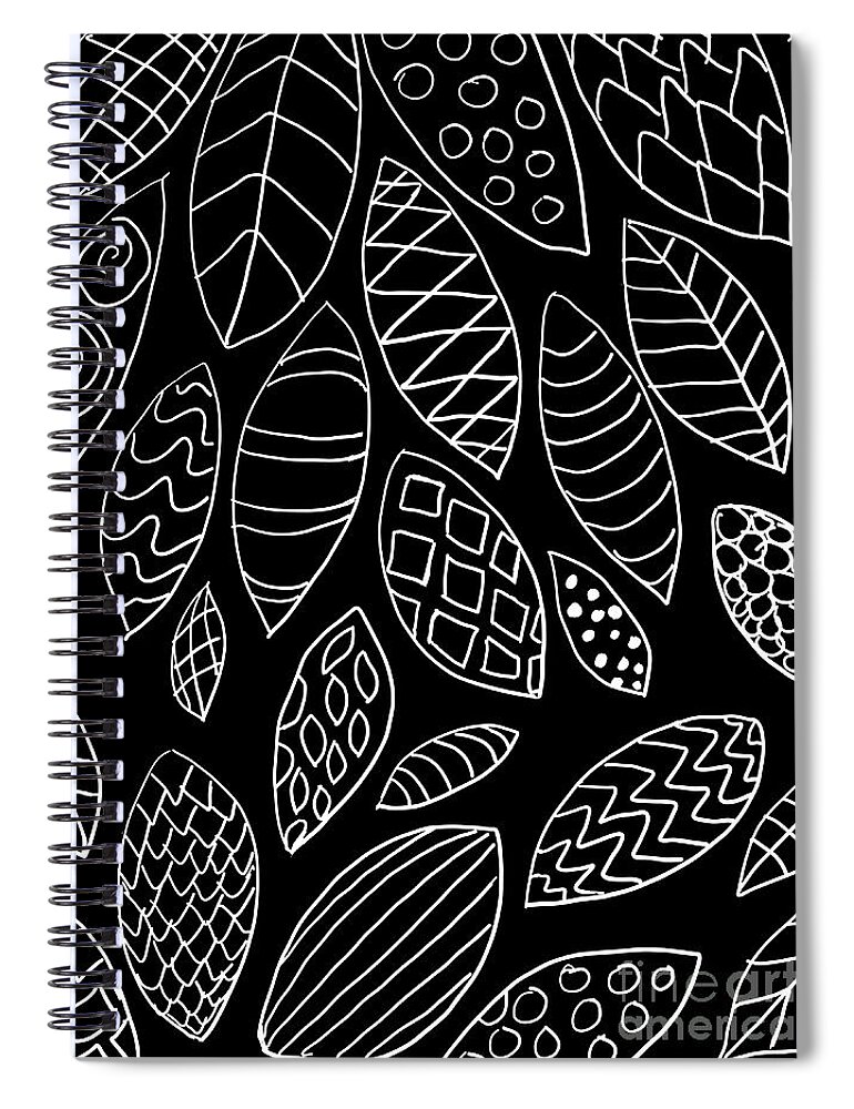Black Spiral Notebook featuring the digital art Design 187 by Lucie Dumas