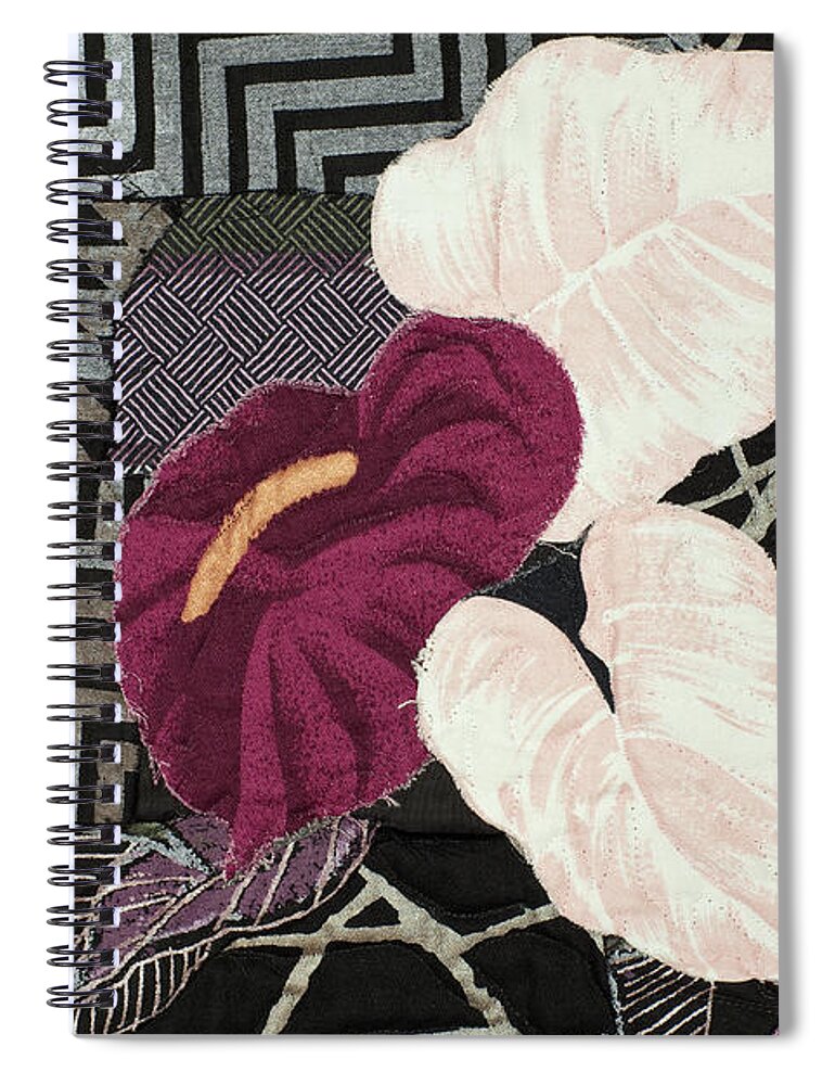 Black Spiral Notebook featuring the mixed media Detail Not Everything is Black and White by Vivian Aumond