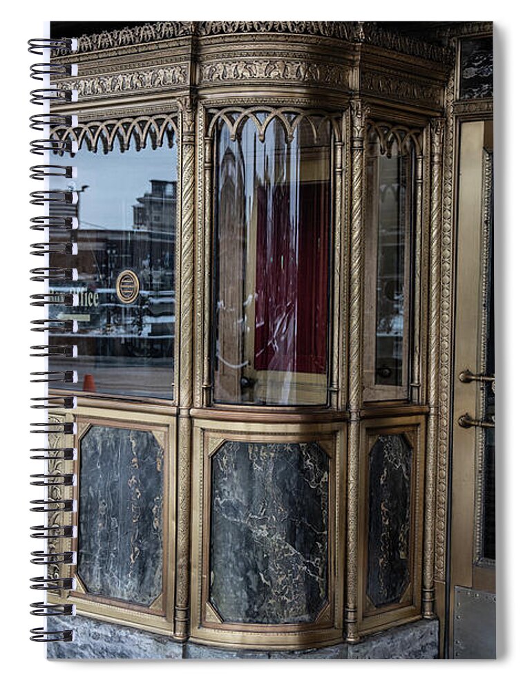 Detroit Spiral Notebook featuring the photograph Detroit Fox Theater Box office by John McGraw