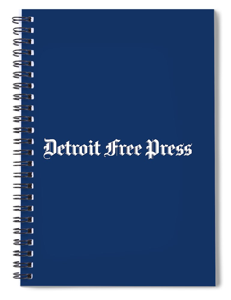Detroit Free Press White Logo Spiral Notebook