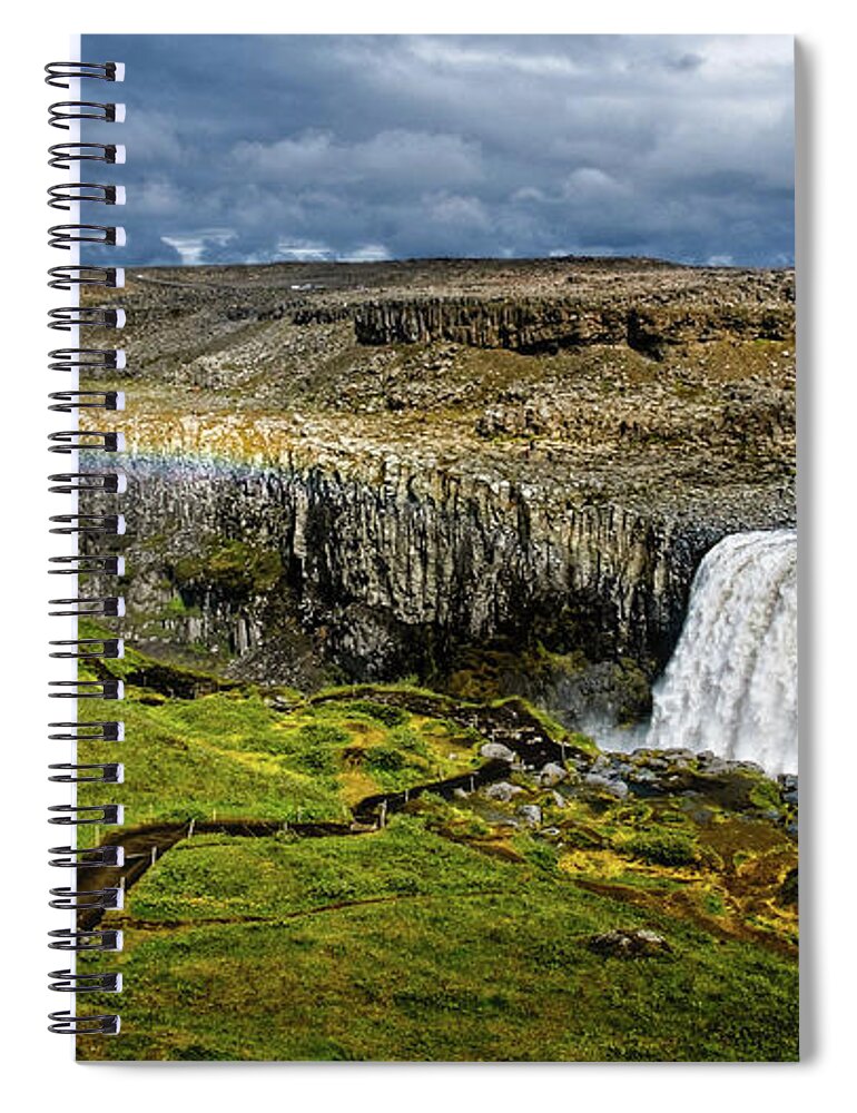 Dettifoss Spiral Notebook featuring the photograph Detti-Bow by Neil Shapiro
