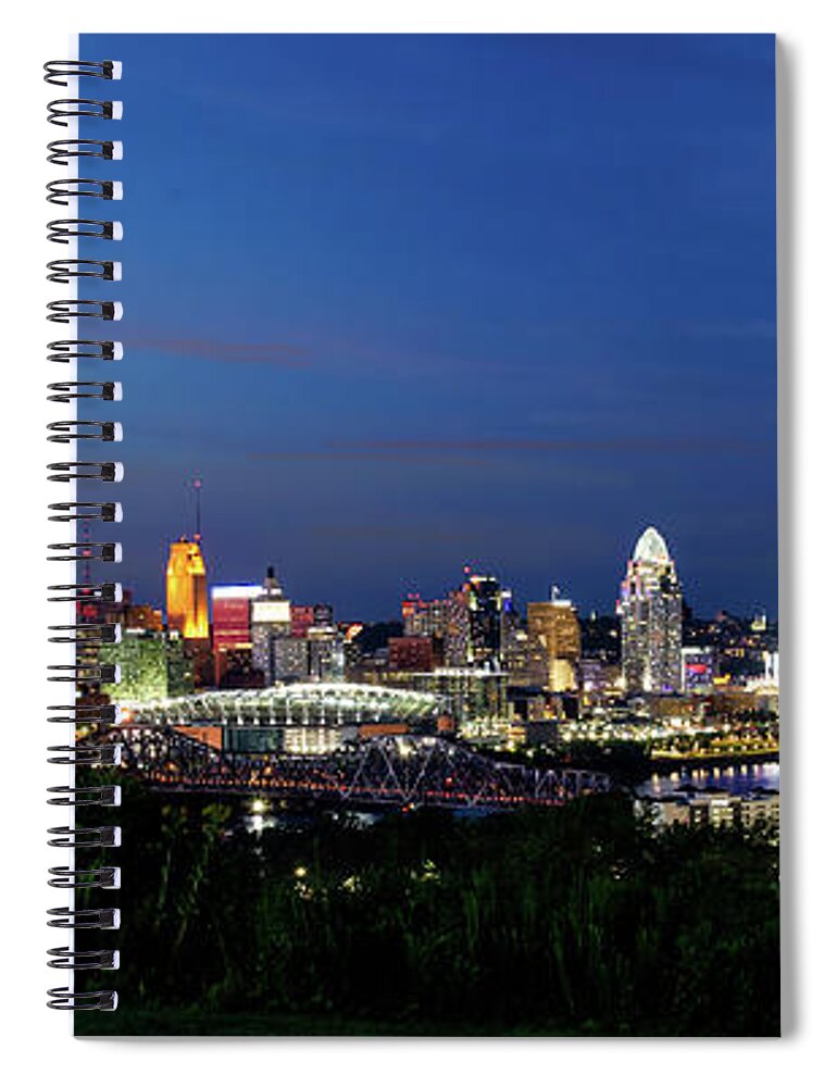 Cincinnati Spiral Notebook featuring the photograph Devou Park View Cincinnati Skyline by Ed Taylor