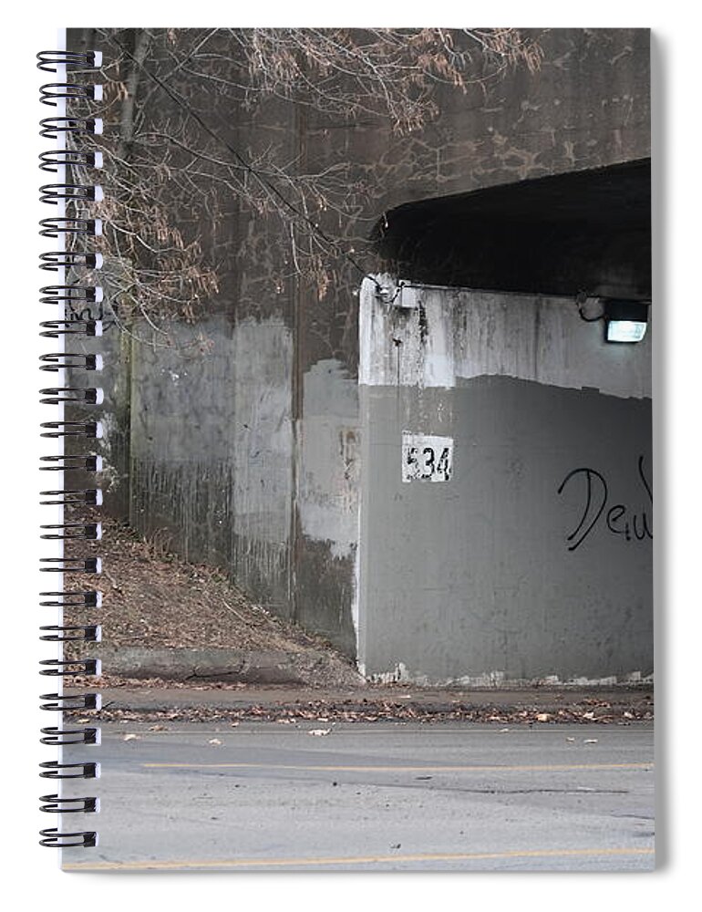 Urban Spiral Notebook featuring the photograph Dewey by Kreddible Trout