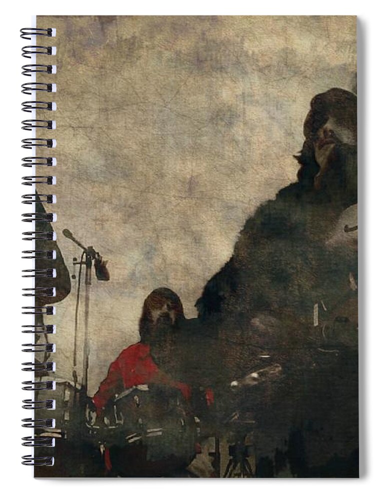 Beatles Spiral Notebook featuring the digital art Dig A Pony by Paul Lovering