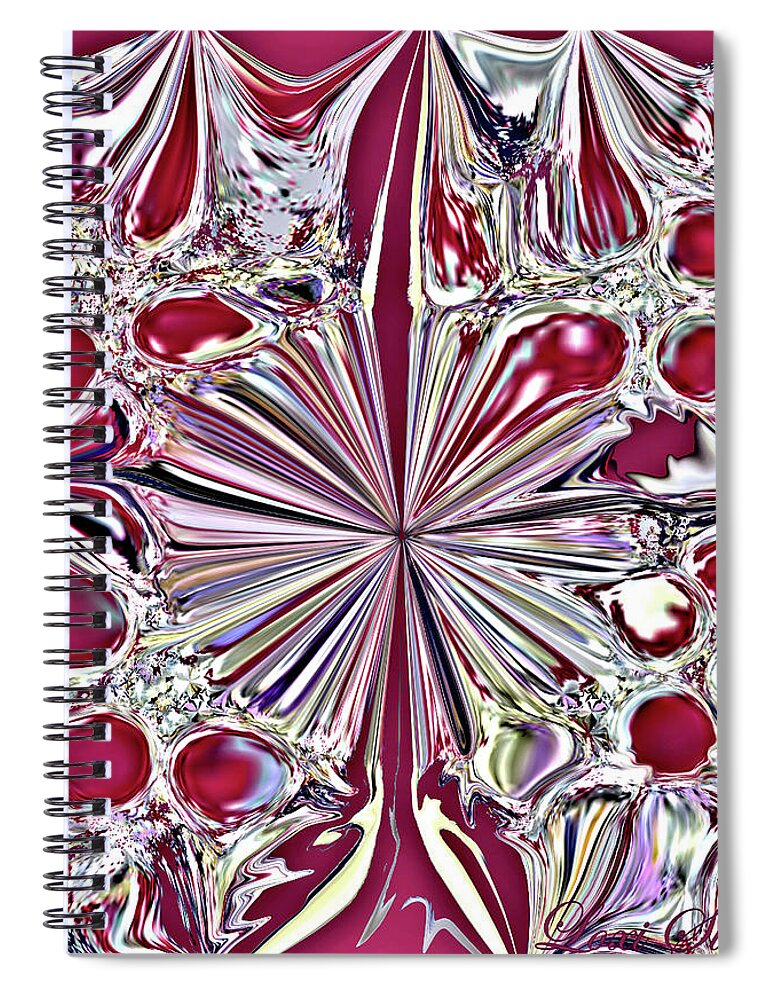 Digital Spiral Notebook featuring the digital art Digital design 121 by Loxi Sibley