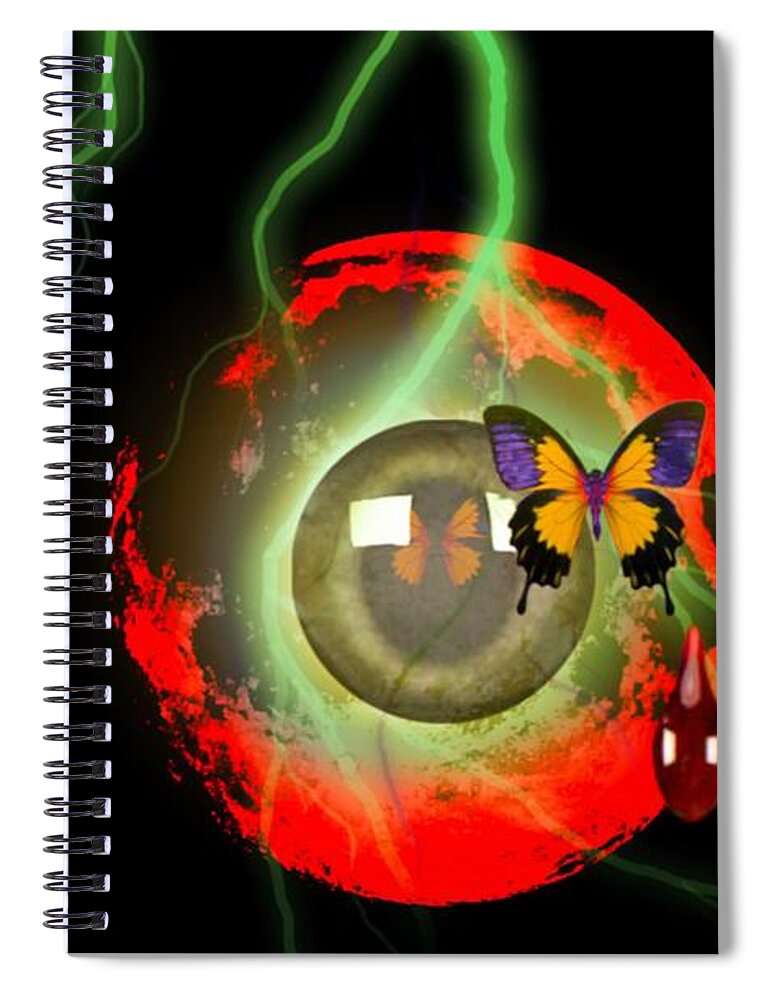 Eye Spiral Notebook featuring the digital art Digital Eye by Anna Adams