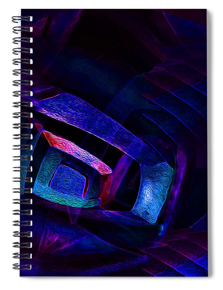 Surreal Dimensions Collection Spiral Notebook featuring the digital art Dimension Royale 3 by Aldane Wynter