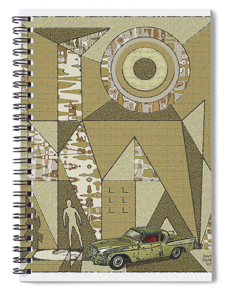 Dinky Toys Spiral Notebook featuring the digital art Dinky Toys / Golden Hawk by David Squibb