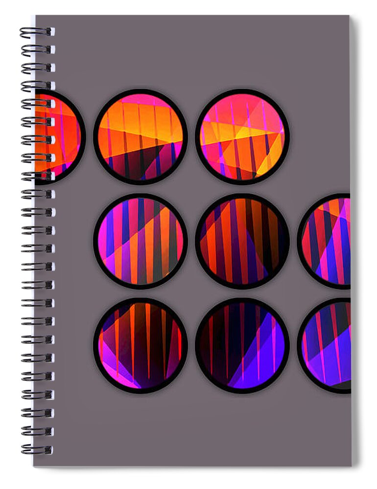 Discus Spiral Notebook featuring the digital art Discus by Susan Maxwell Schmidt