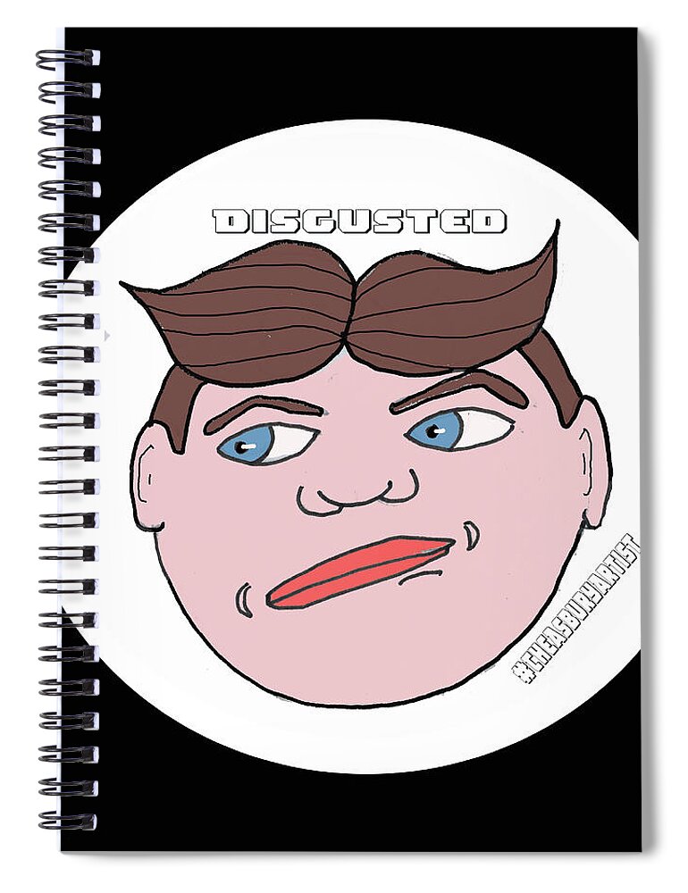 Tillie Spiral Notebook featuring the drawing Disgusted by Patricia Arroyo