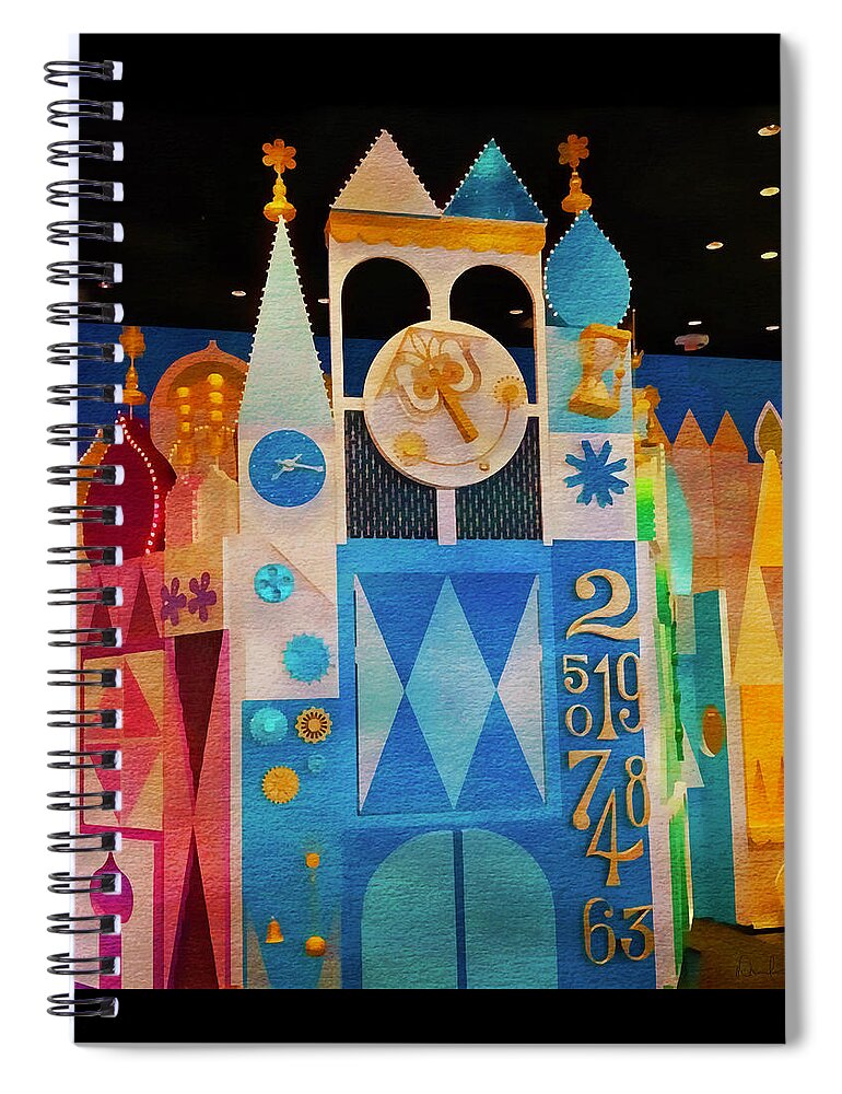 Disney Home Decor - It's a Small World Clock Tower - Walt Disney World Wall  Art Spiral Notebook