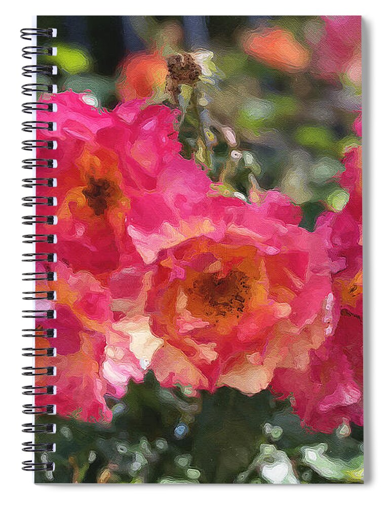 Roses Spiral Notebook featuring the photograph Disney Roses Two by Brian Watt